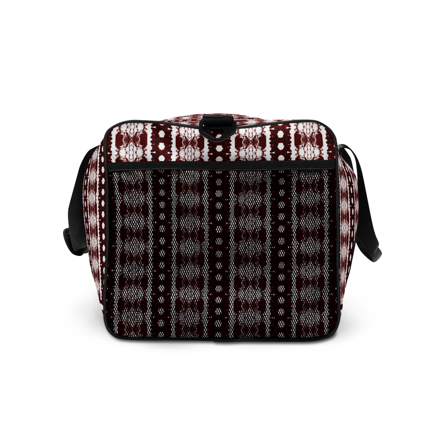 BEATS.CALI duffle bag is built to last. Its robust construction, featuring 100% polyester with black interlining, ensures it can handle the demands of your busiest days. With a generous interior space measuring 22" x 11.5" x 11.5", staying organized has never been easier. Utilize the multiple pockets, including a secure zipper pocket, to keep your essentials within reach. our duffle bag ensures stability with T-piping, providing peace of mind as you navigate daily.