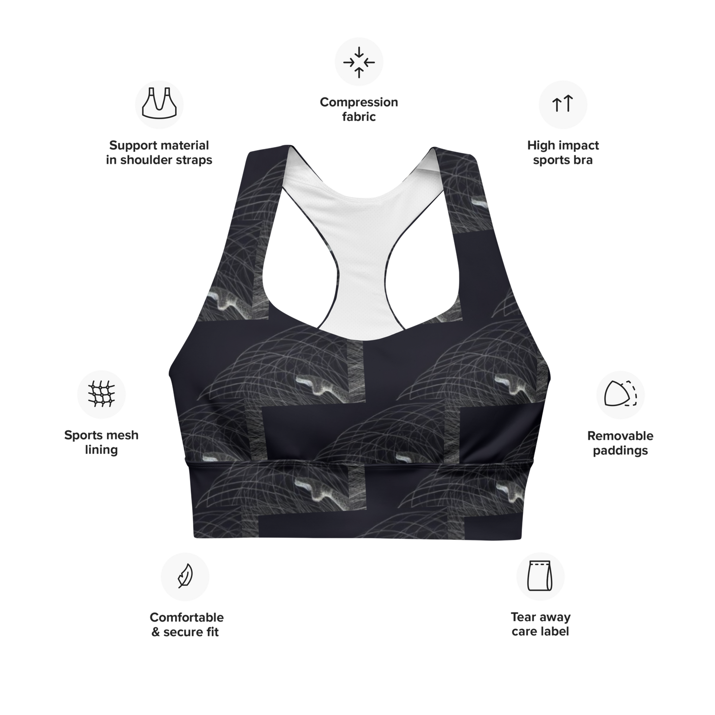 Longline sports bra