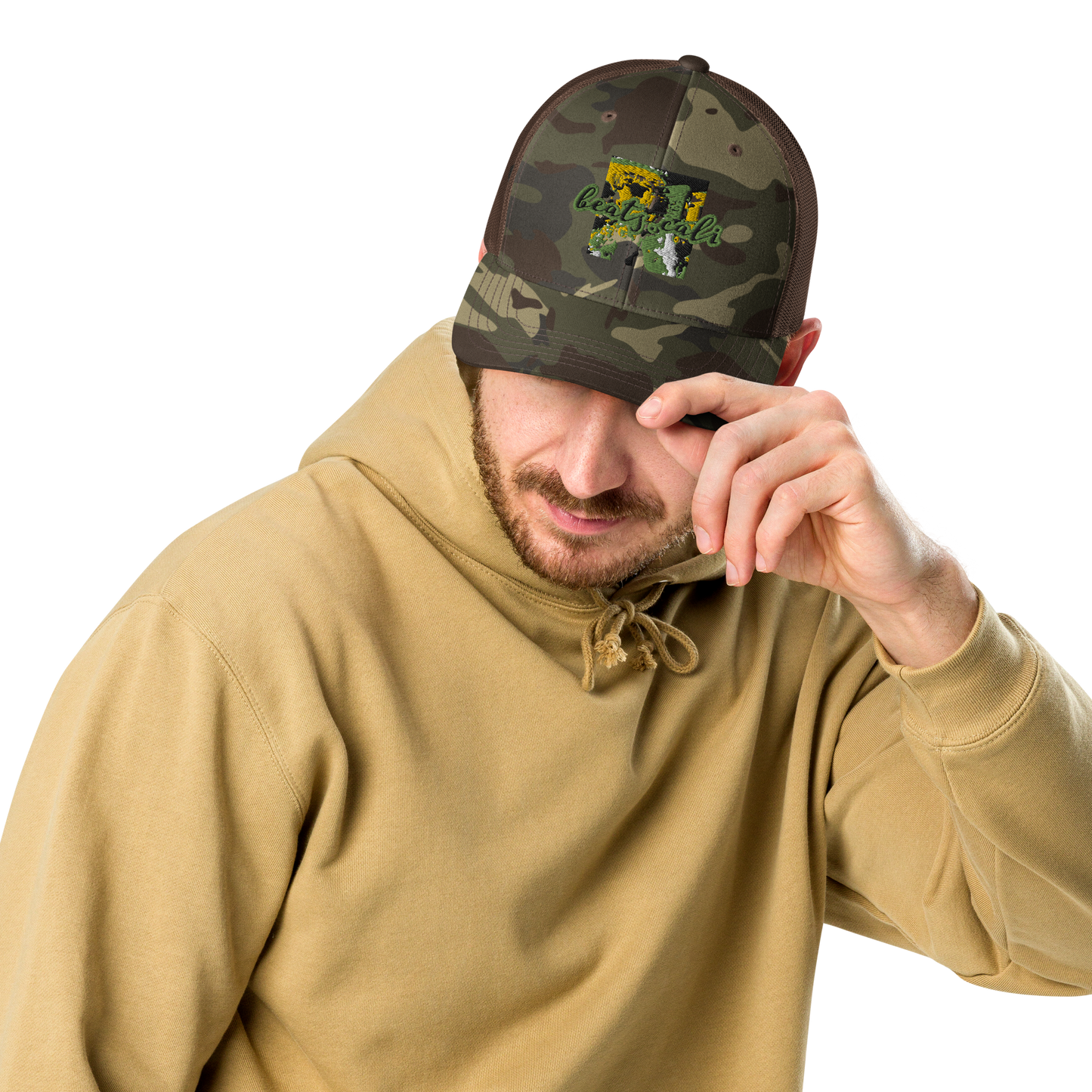 Camouflage trucker hat