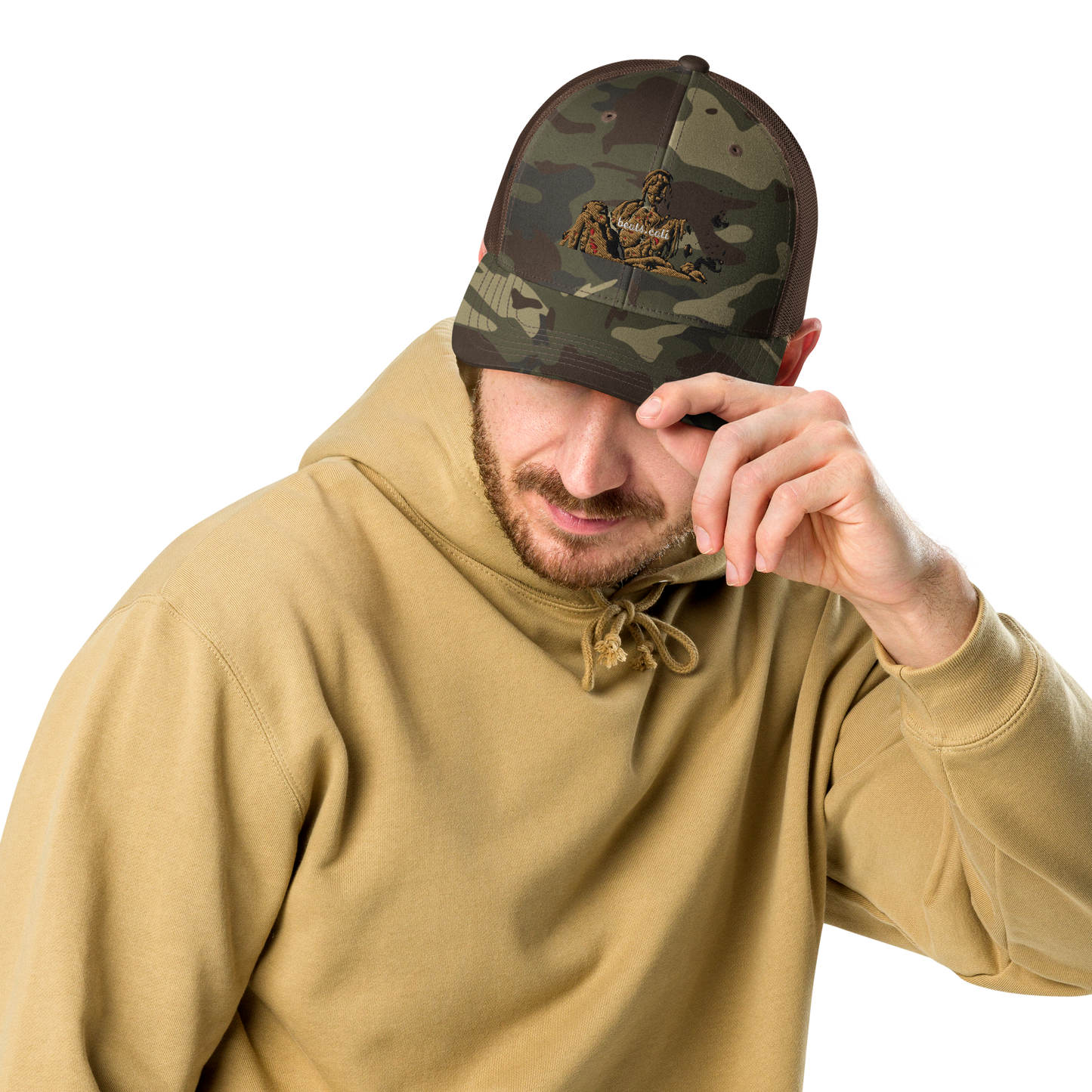 Camouflage trucker hat