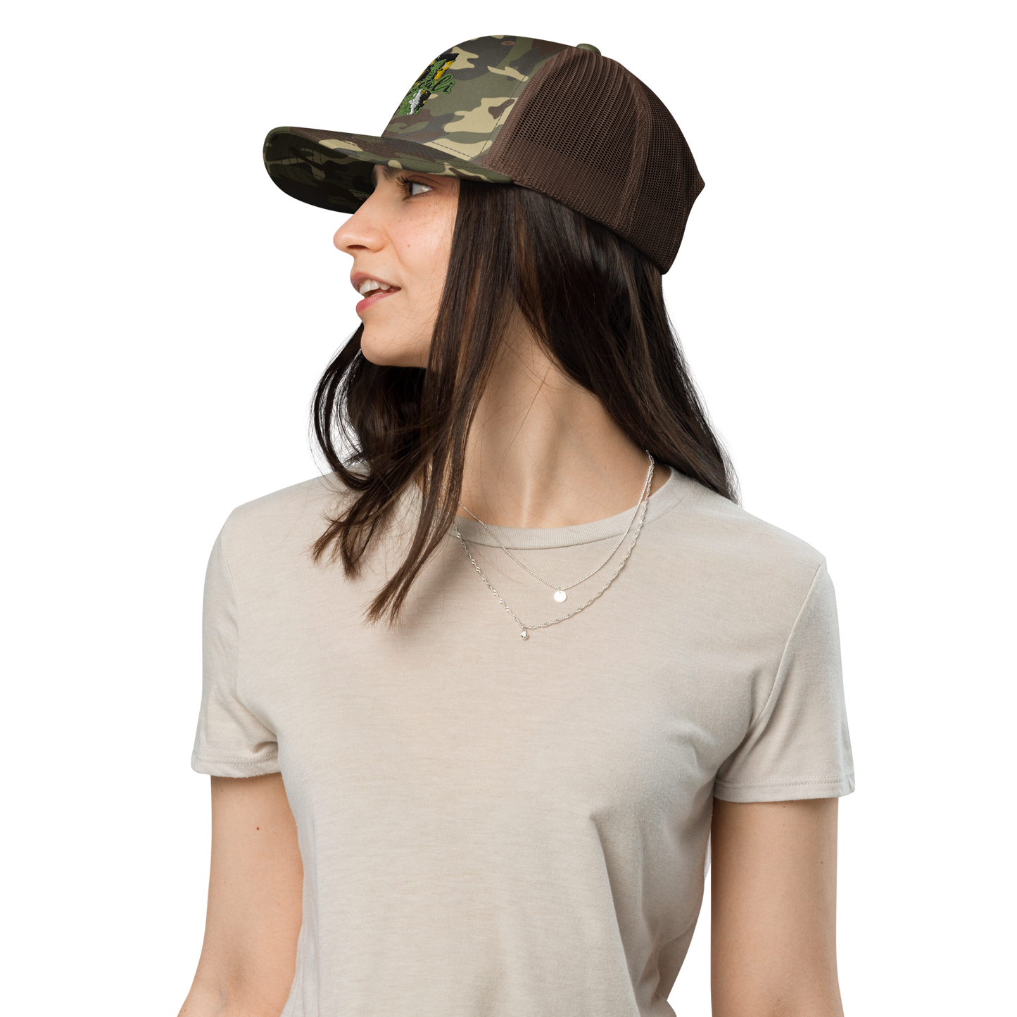 Camouflage trucker hat