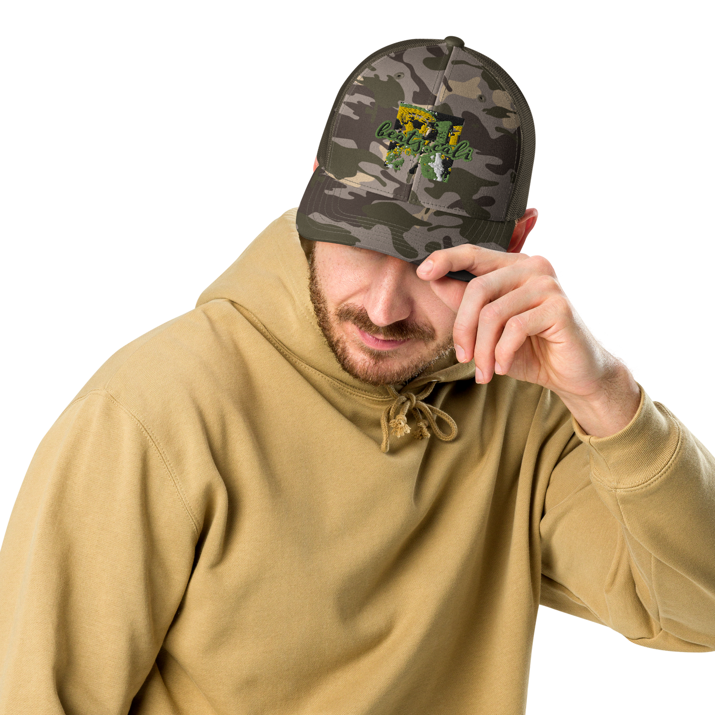 Camouflage trucker hat