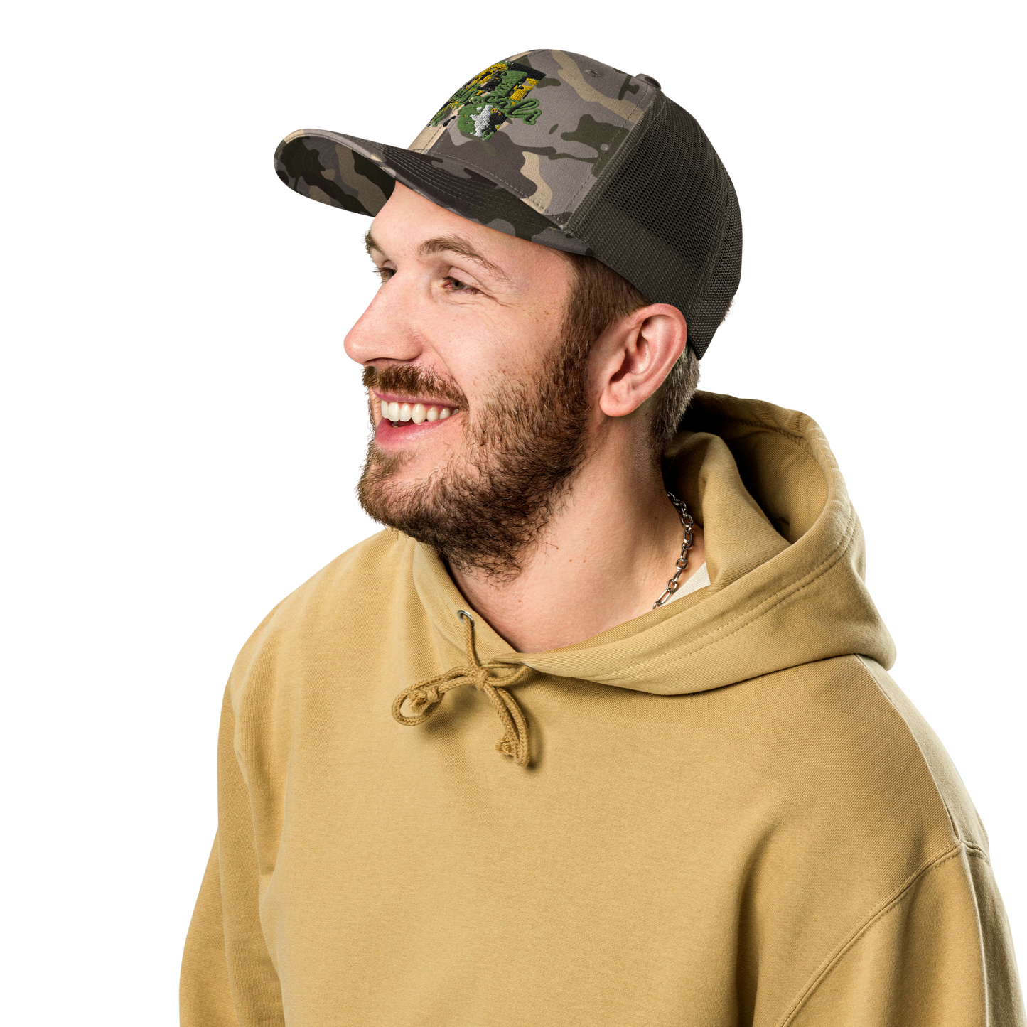 Camouflage trucker hat
