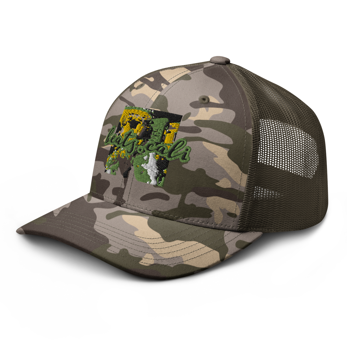 Camouflage trucker hat