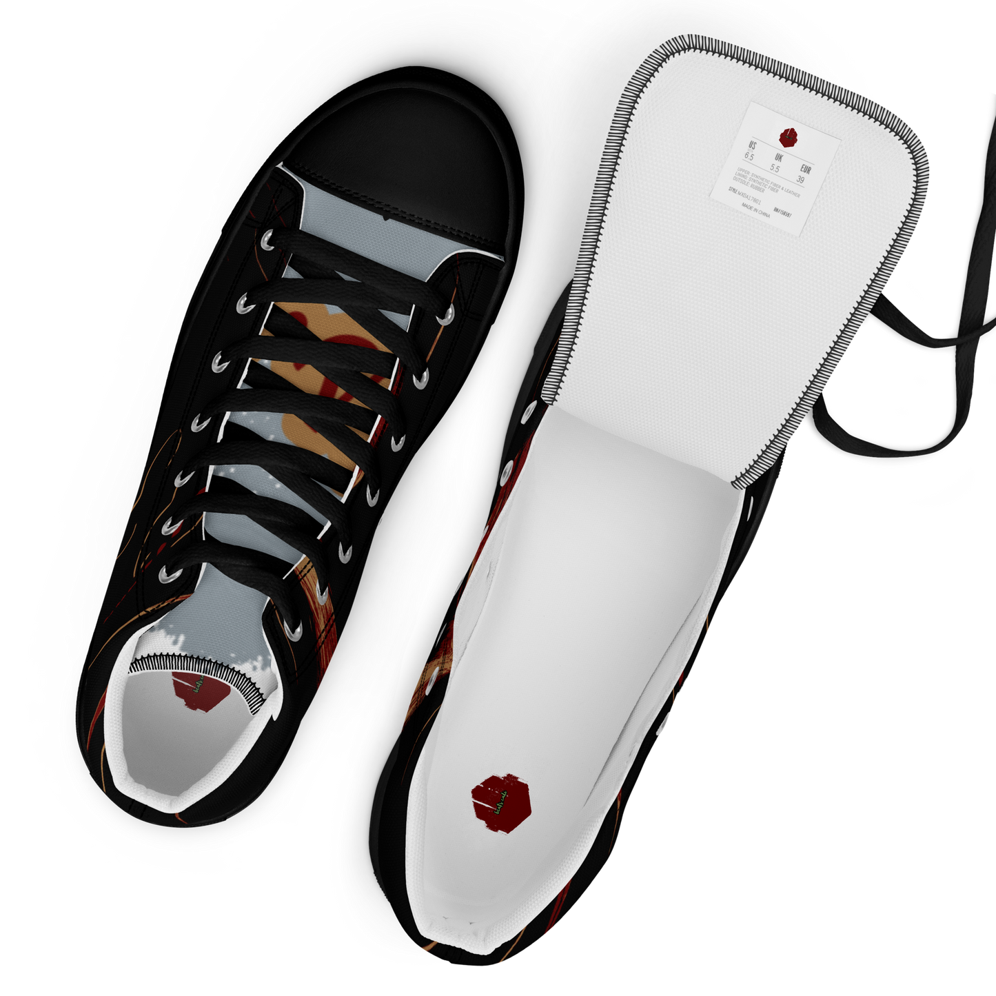 Men’s high top canvas shoes
