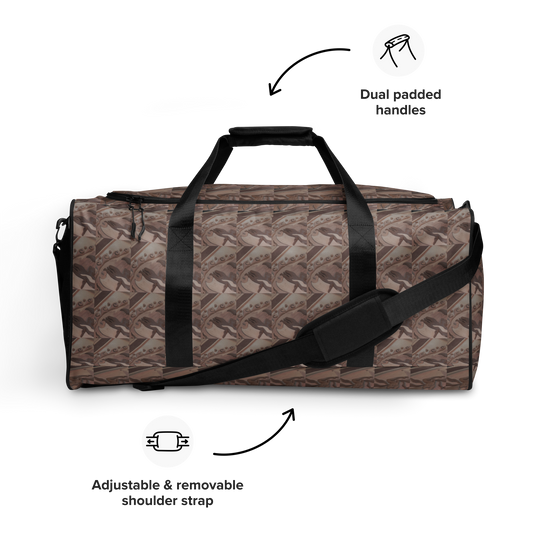 Introducing our Art-Inspired Duffle Bag, a fusion of durability, style, and practicality that redefines the standard. Inspired by the elegance of art, this bag is more than just a travel companion—it's a statement piece. Crafted with meticulous attention to detail, our duffle bag is built to last. Its robust construction, featuring 100% polyester with black interlining, ensures it can handle the demands of your busiest days.