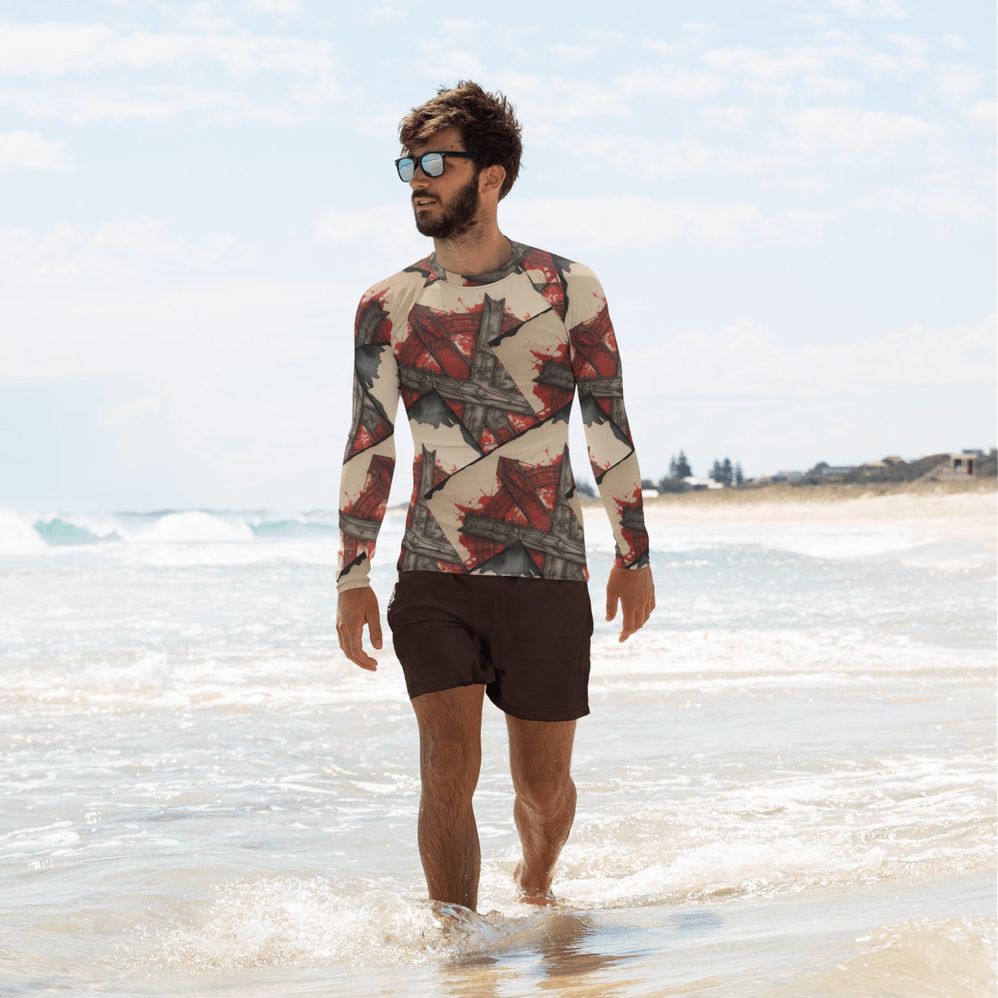 Constructed from 82% polyester and 18% spandex, this rash guard features a soft, four-way stretch fabric that contours perfectly to your body, thus providing unmatched comfort during all activities. Engage confidently; with your skin safeguarded against damaging UV rays, its UPF 50+ protection ensures that ultimate protection. With flat ergonomic seams and cover stitching, beats.cali’s rash guards are built for endurance, letting you concentrate on your performance without concern for wear and tear. 