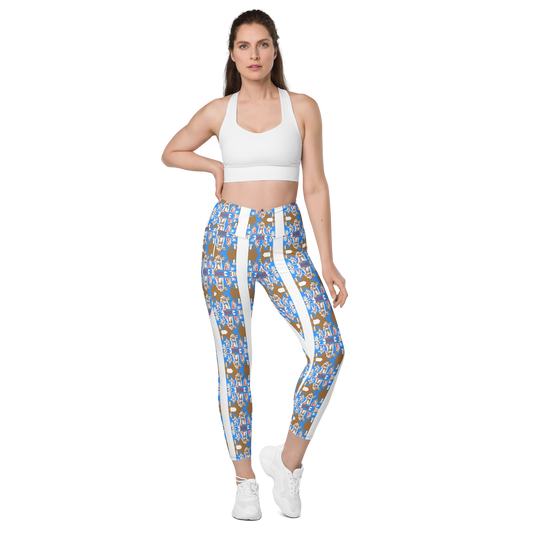 Crossover leggings with pockets