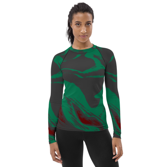 Experience the perfect fusion of artistry, functionality, and durability with our beats.cali-inspired rash guard. Meticulous construction, with reinforced seams and cover stitching, guarantees lasting quality to meet the challenges of your active life. The tailored design, with smooth ergonomic seams and an extended torso, provides comfort and coverage, focusing your mind on the sport. Featuring beats.cali's unique art-inspired design, this rash guard adds a personal touch to your athletic wardrobe. 