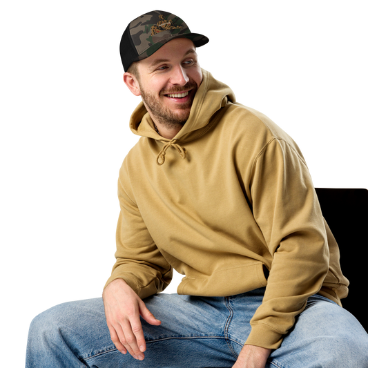 Camouflage trucker hat
